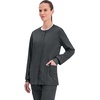 image:imageCherokee WW Revolution Scrub Jackets for Woman Snap Front Nurse JacketBlack