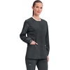 image:imageCherokee WW Revolution Scrub Jackets for Woman Snap Front Nurse JacketBlack
