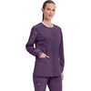 image:imageCherokee WW Revolution Scrub Jackets for Woman Snap Front Nurse JacketEggplant
