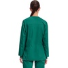 image:imageCherokee WW Revolution Scrub Jackets for Woman Snap Front Nurse JacketHunter Green