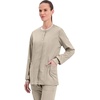 image:imageCherokee WW Revolution Scrub Jackets for Woman Snap Front Nurse JacketKhaki