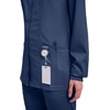 image:imageCherokee WW Revolution Scrub Jackets for Woman Snap Front Nurse JacketNavy