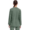 image:imageCherokee WW Revolution Scrub Jackets for Woman Snap Front Nurse JacketOlive