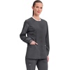 image:imageCherokee WW Revolution Scrub Jackets for Woman Snap Front Nurse JacketPewter