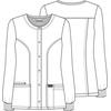 image:imageCherokee WW Revolution Scrub Jackets for Woman Snap Front Nurse JacketRed