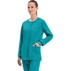 image:imageCherokee WW Revolution Scrub Jackets for Woman Snap Front Nurse JacketTeal Blue