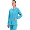 image:imageCherokee WW Revolution Scrub Jackets for Woman Snap Front Nurse JacketTurquoise