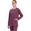 image:imageCherokee WW Revolution Scrub Jackets for Woman Snap Front Nurse JacketWine