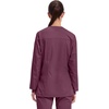 image:imageCherokee WW Revolution Scrub Jackets for Woman Snap Front Nurse JacketWine