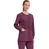 image:imageCherokee WW Revolution Scrub Jackets for Woman Snap Front Nurse JacketWine