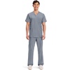 image:imageCherokee WW Revolution VNeck Scrub Top for Men with 3 PocketsGrey