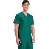 image:imageCherokee WW Revolution VNeck Scrub Top for Men with 3 PocketsHunter Green