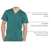 image:imageCherokee WW Revolution VNeck Scrub Top for Men with 3 PocketsHunter Green