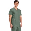 image:imageCherokee WW Revolution VNeck Scrub Top for Men with 3 PocketsOlive