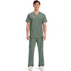 image:imageCherokee WW Revolution VNeck Scrub Top for Men with 3 PocketsOlive