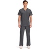 image:imageCherokee WW Revolution VNeck Scrub Top for Men with 3 PocketsPewter