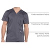 image:imageCherokee WW Revolution VNeck Scrub Top for Men with 3 PocketsPewter