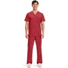 image:imageCherokee WW Revolution VNeck Scrub Top for Men with 3 PocketsRed