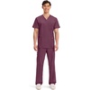 image:imageCherokee WW Revolution VNeck Scrub Top for Men with 3 PocketsWine