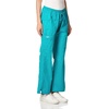 image:imageCherokee Women Scrubs Pants Low Rise Flare Leg Bottoms Adjustable Drawstring with 6 Pockets  24001Teal Blue