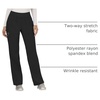 image:imageCherokee Womens Mid Rise Straight Leg Pullon PantBlack