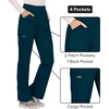 image:imageCherokee Womens Mid Rise Straight Leg Pullon PantCaribbean Blue