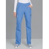 image:imageCherokee Womens Mid Rise Straight Leg Pullon PantCiel