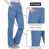 image:imageCherokee Womens Mid Rise Straight Leg Pullon PantCiel Blue
