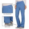 image:imageCherokee Womens Mid Rise Straight Leg Pullon PantCiel Blue
