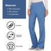 image:imageCherokee Womens Mid Rise Straight Leg Pullon PantCiel Blue