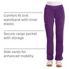 image:imageCherokee Womens Mid Rise Straight Leg Pullon PantEggplant
