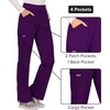 image:imageCherokee Womens Mid Rise Straight Leg Pullon PantEggplant