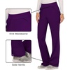 image:imageCherokee Womens Mid Rise Straight Leg Pullon PantEggplant