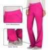 image:imageCherokee Womens Mid Rise Straight Leg Pullon PantElectric Pink