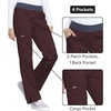 image:imageCherokee Womens Mid Rise Straight Leg Pullon PantEspresso