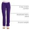 image:imageCherokee Womens Mid Rise Straight Leg Pullon PantGrape