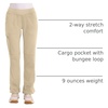 image:imageCherokee Womens Mid Rise Straight Leg Pullon PantKhaki