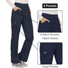 image:imageCherokee Womens Mid Rise Straight Leg Pullon PantNavy