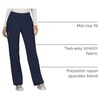 image:imageCherokee Womens Mid Rise Straight Leg Pullon PantNavy