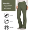 image:imageCherokee Womens Mid Rise Straight Leg Pullon PantOlive
