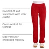 image:imageCherokee Womens Mid Rise Straight Leg Pullon PantRed