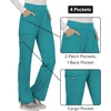 image:imageCherokee Womens Mid Rise Straight Leg Pullon PantTeal Blue