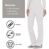 image:imageCherokee Womens Mid Rise Straight Leg Pullon PantWhite