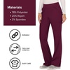 image:imageCherokee Womens Mid Rise Straight Leg Pullon PantWine