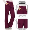 image:imageCherokee Womens Mid Rise Straight Leg Pullon PantWine