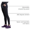 image:imageCherokee Womens Mid Rise Tapered Leg Drawstring Scrub Pants 5 Pocket 360 Stretch Moisture Wicking Easy Care  CK095Black