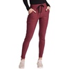 image:imageCherokee Womens Mid Rise Tapered Leg Drawstring Scrub Pants 5 Pocket 360 Stretch Moisture Wicking Easy Care  CK095Cabernet