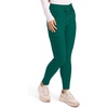 image:imageCherokee Womens Mid Rise Tapered Leg Drawstring Scrub Pants 5 Pocket 360 Stretch Moisture Wicking Easy Care  CK095Hunter Green