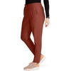 image:imageCherokee Womens Mid Rise Tapered Leg Drawstring Scrub Pants 5 Pocket 360 Stretch Moisture Wicking Easy Care  CK095Masala