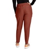 image:imageCherokee Womens Mid Rise Tapered Leg Drawstring Scrub Pants 5 Pocket 360 Stretch Moisture Wicking Easy Care  CK095Masala